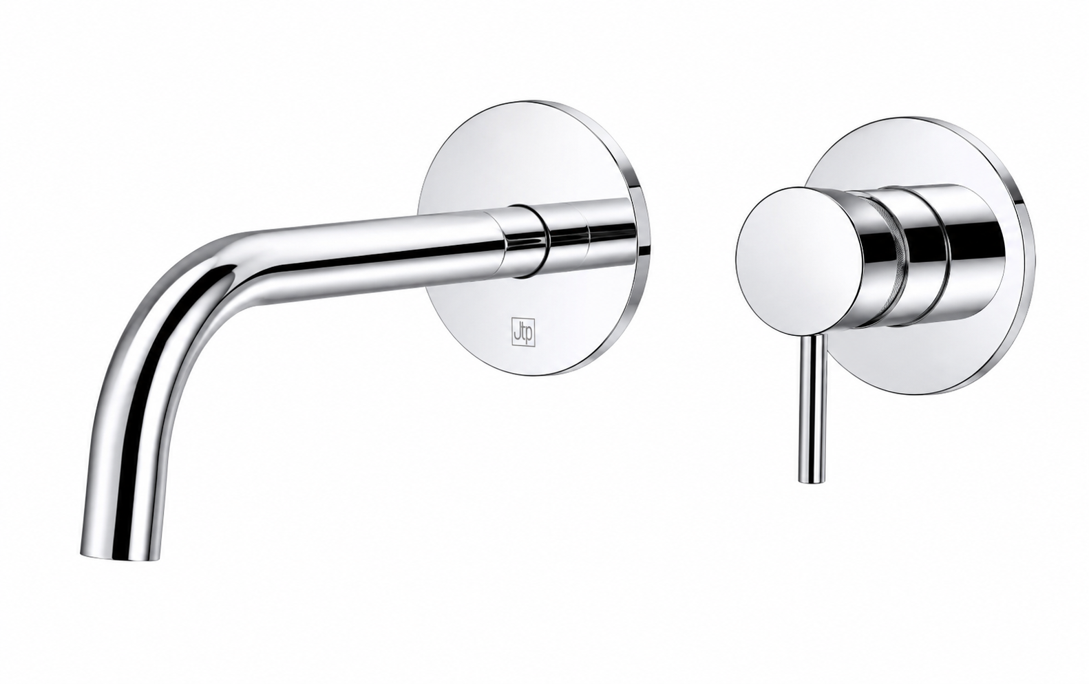 Vos Single Lever Wall Mounted Basin Mixer with Slim Spout
