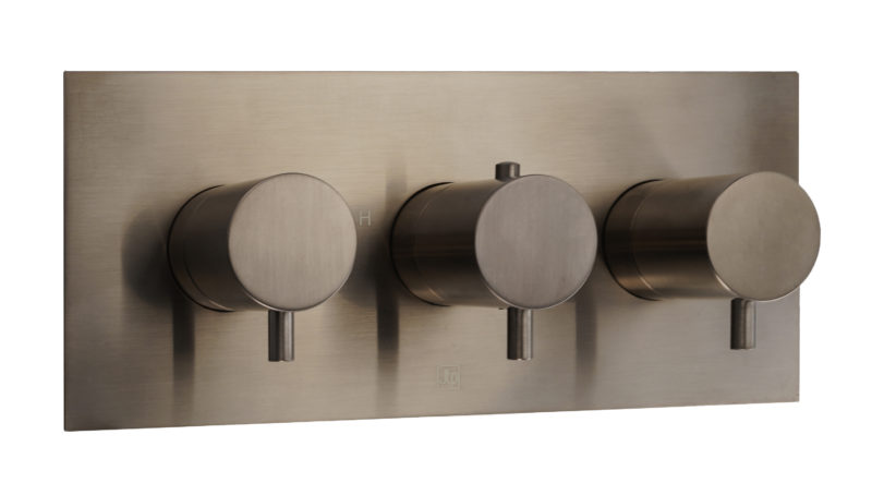 VOS Thermostatic Concealed 3 Outlet Shower Valve, Horizontal