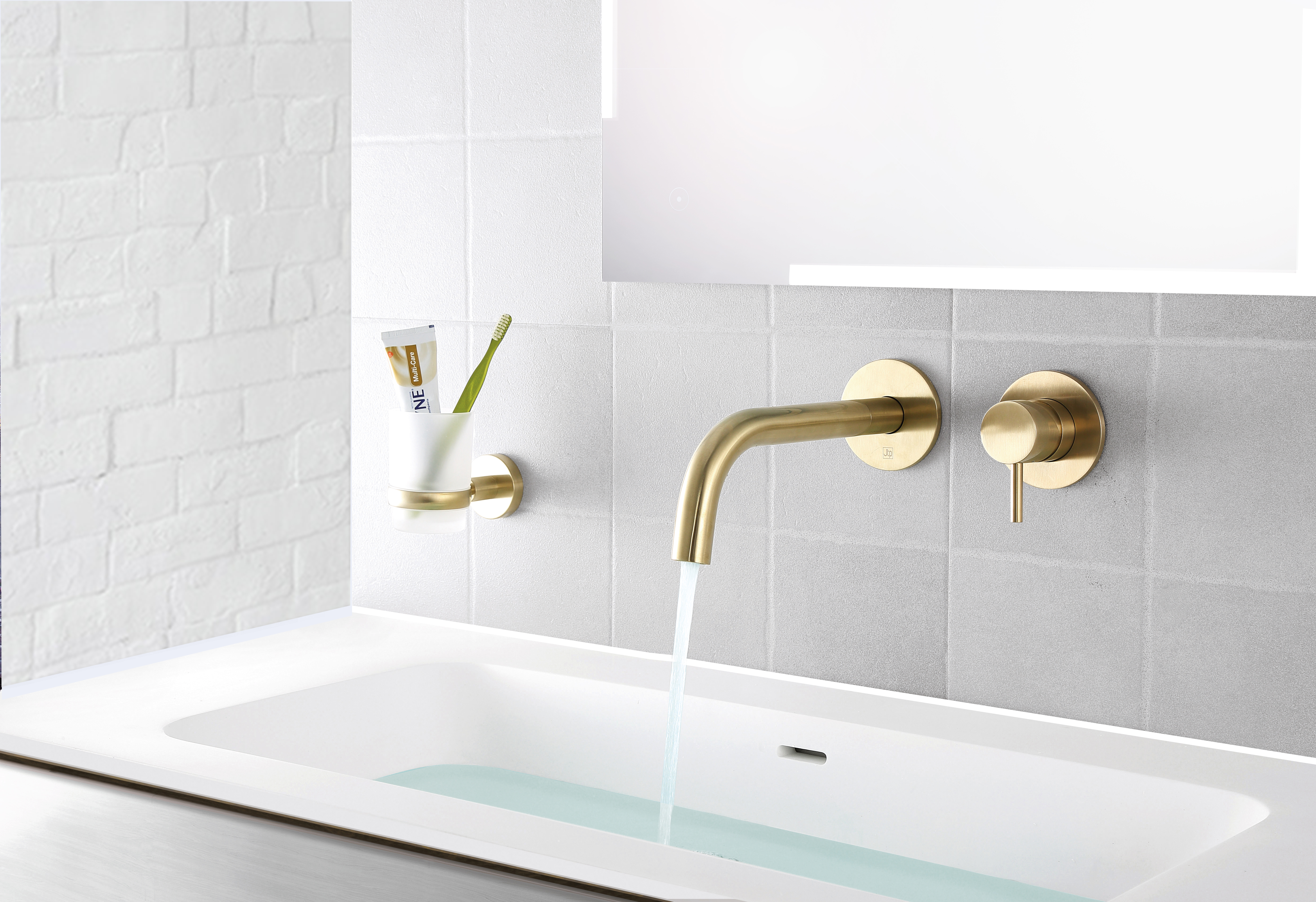 VOS Single Lever Wall Mounted Basin Mixer with Spout Just Taps