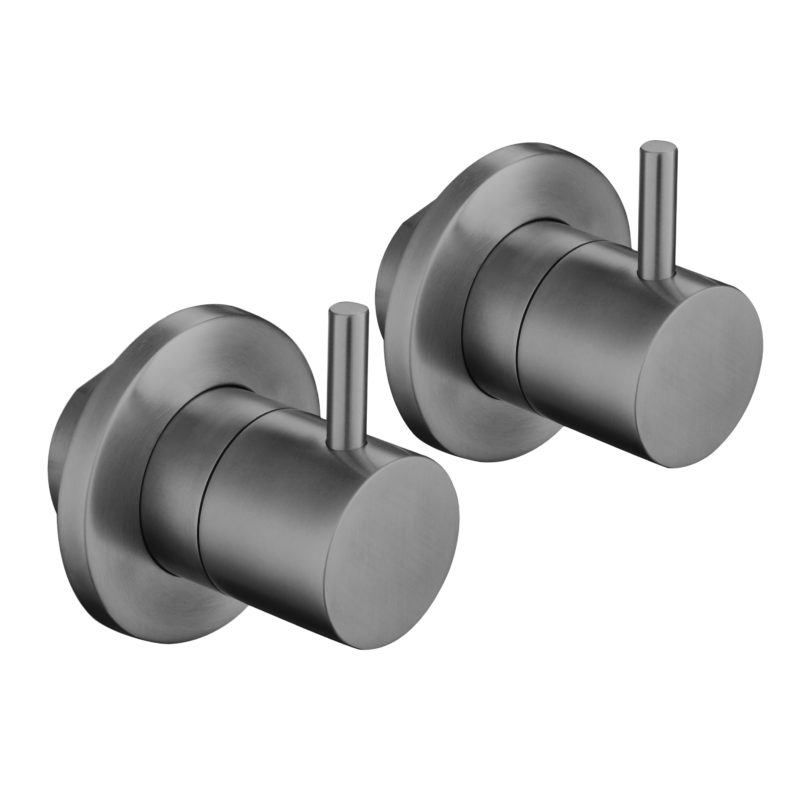 VOS Brushed Black Wall Valves