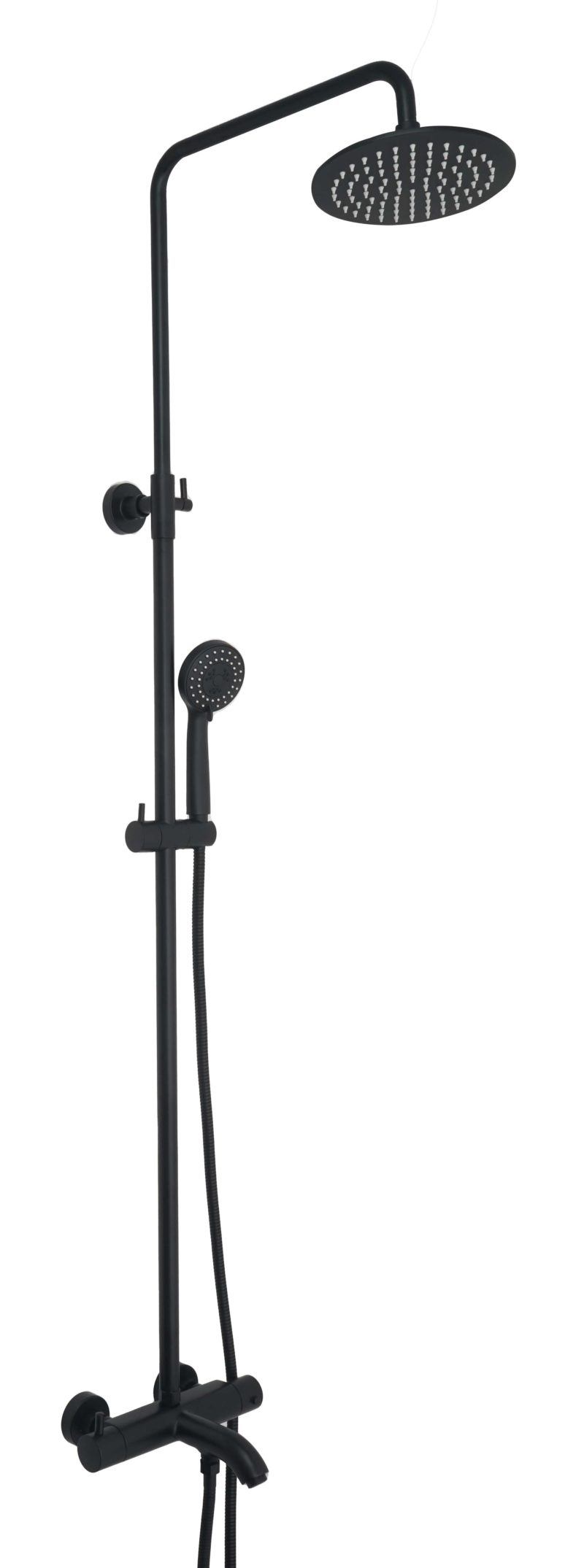 VOS Thermostatic Bar valve 3 oulets, adjustable riser and, multifunction shower handle
