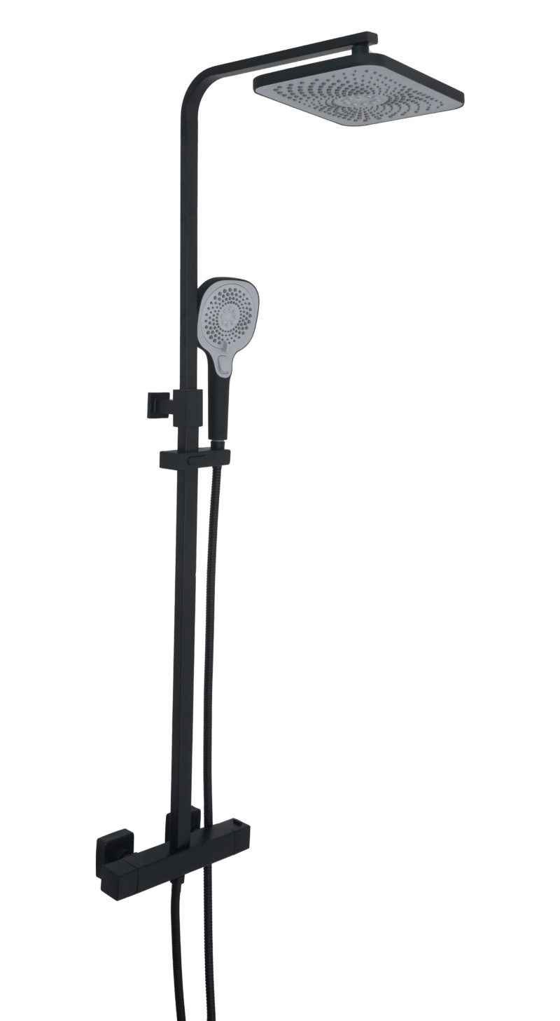 HIX Thermostatic bar valve with 2 outlets, and multifunction shower handle