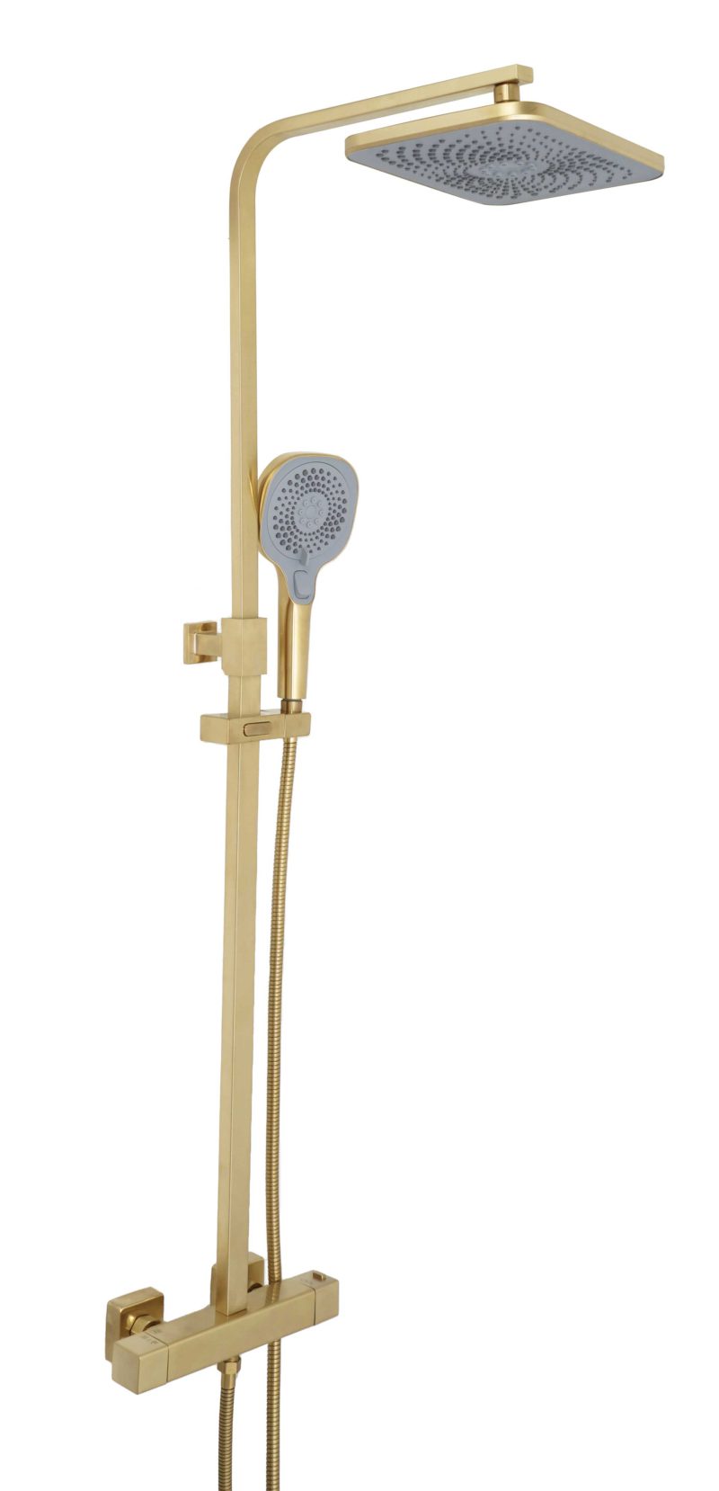 HIX Thermostatic bar valve with 2 outlets, and multifunction shower handle