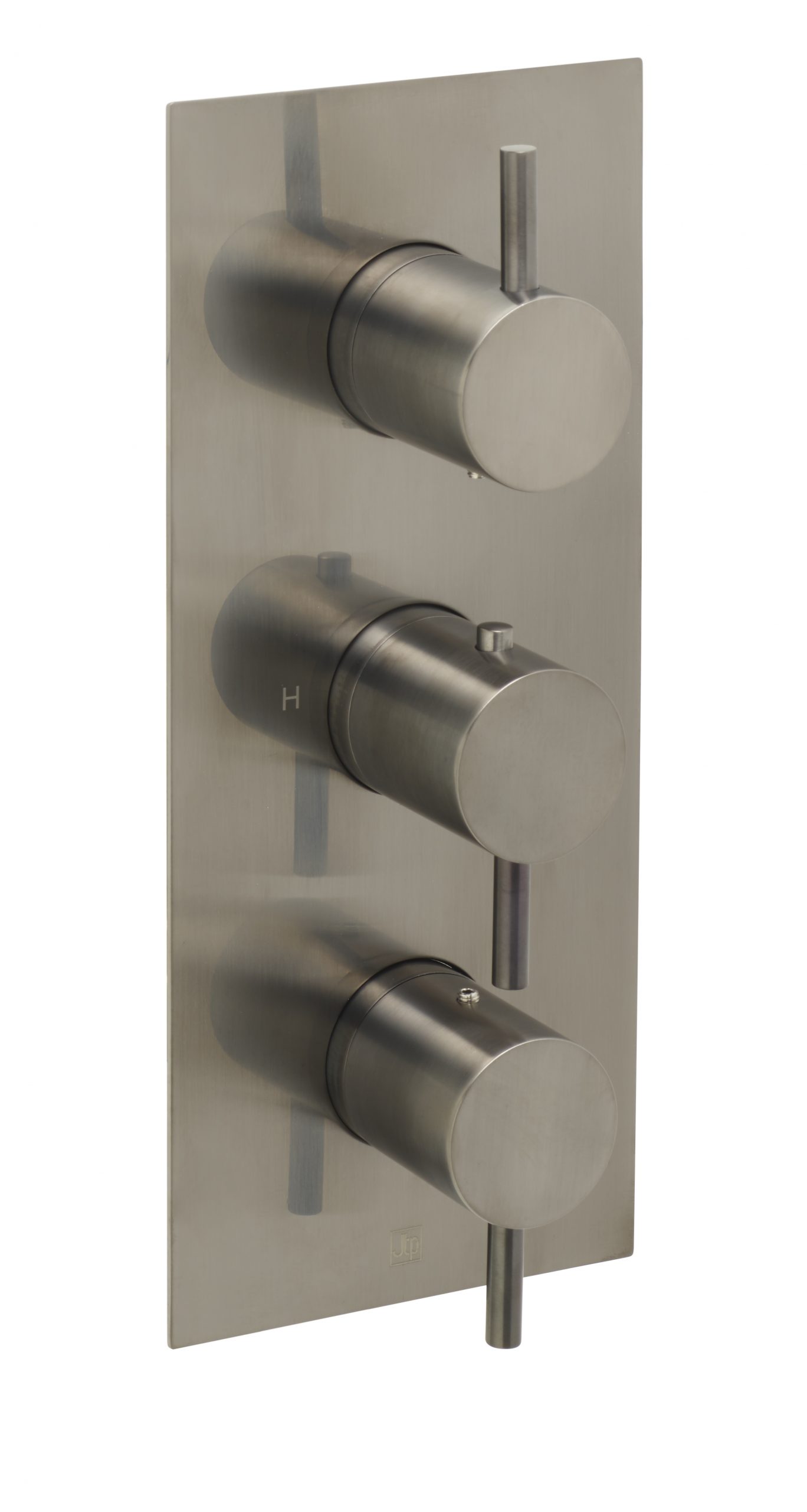 VOS Thermostatic Concealed 3 Outlet Shower Valve. Vertical Just Taps