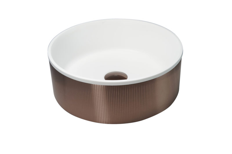Counter Top Basin with unslotted click clack waste