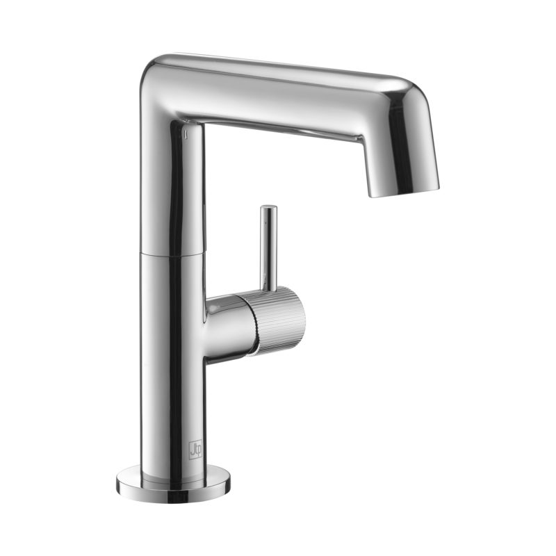 Side lever basin mixer swivel spout