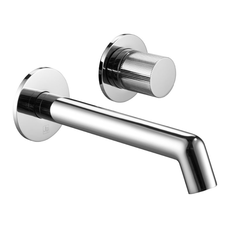 Wall mounted basin mixer without lever