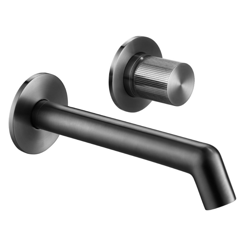 Wall mounted basin mixer without lever