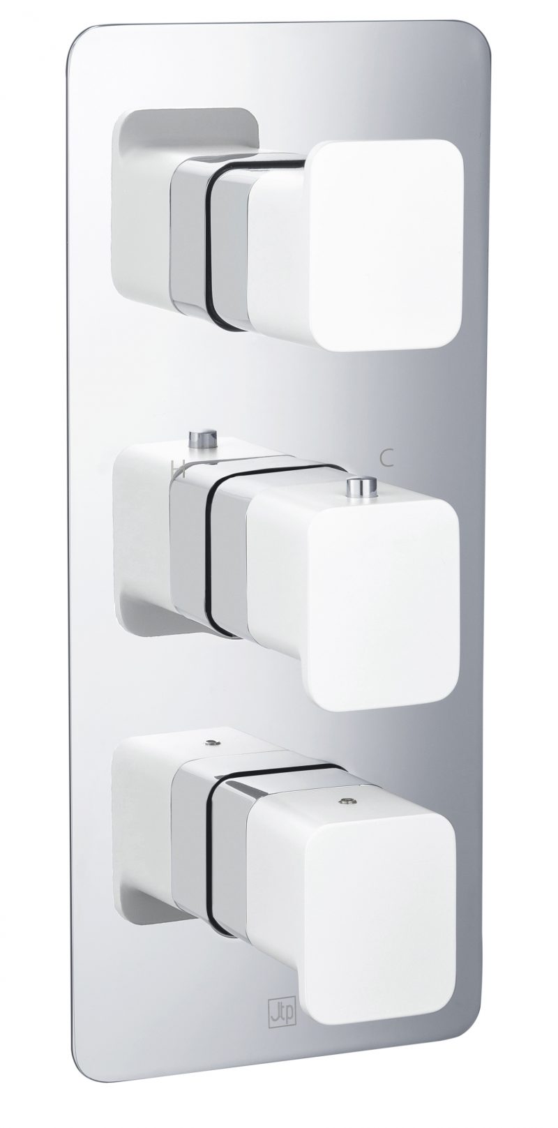 AXEL Thermostatic Concealed  2 Outlet Shower Valve, Matt White Handle
