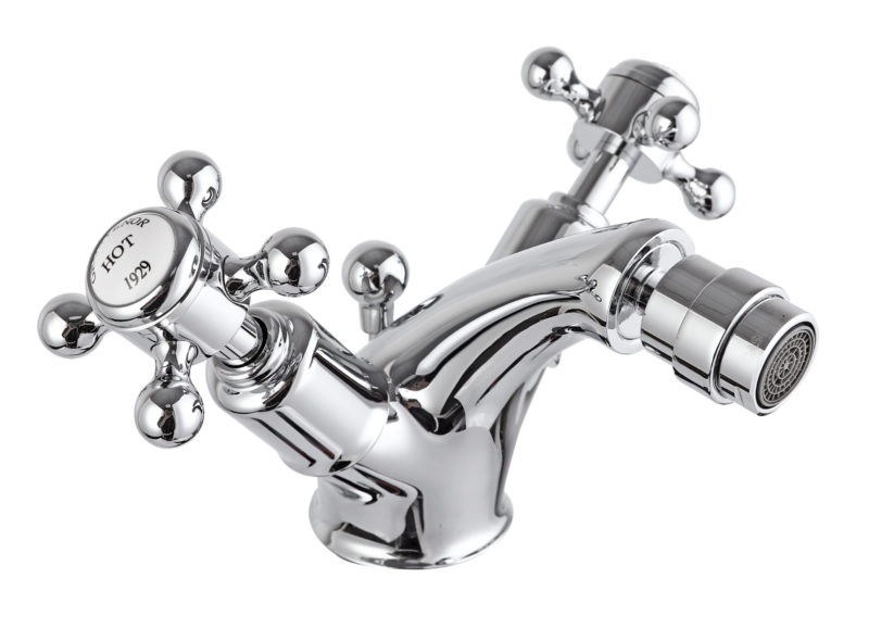 Grosvenor Cross Bidet mixer with pop up waste