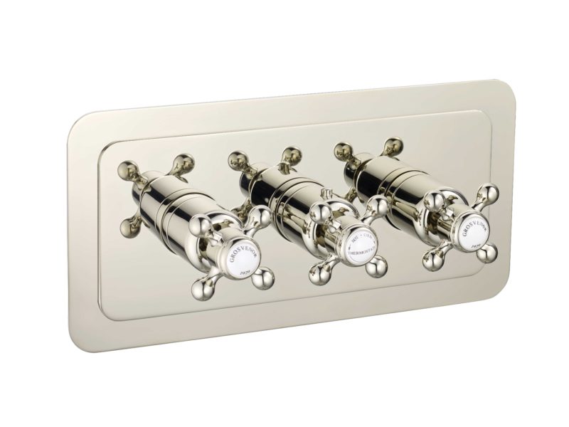 Grosvenor Cross Thermostatic 2 Outlet Shower Valve