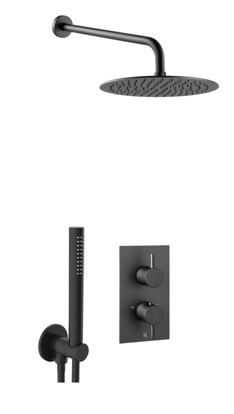 Vos Shower Combination 2 Outlet Matt Black1