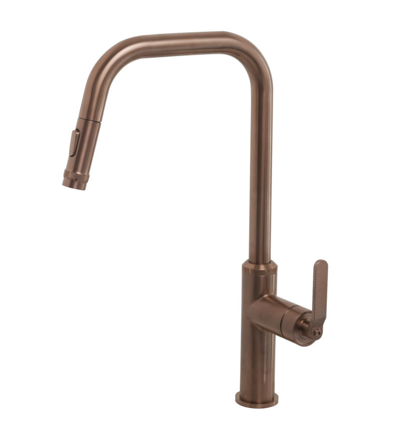 Decor Brushed Bronze Single Lever Pull Out Sink Mixer