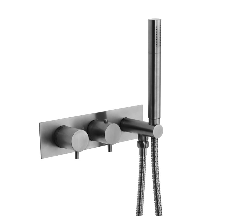 VOS Thermostatic Concealed 2 Outlet Shower Valve, Handset - Image 2