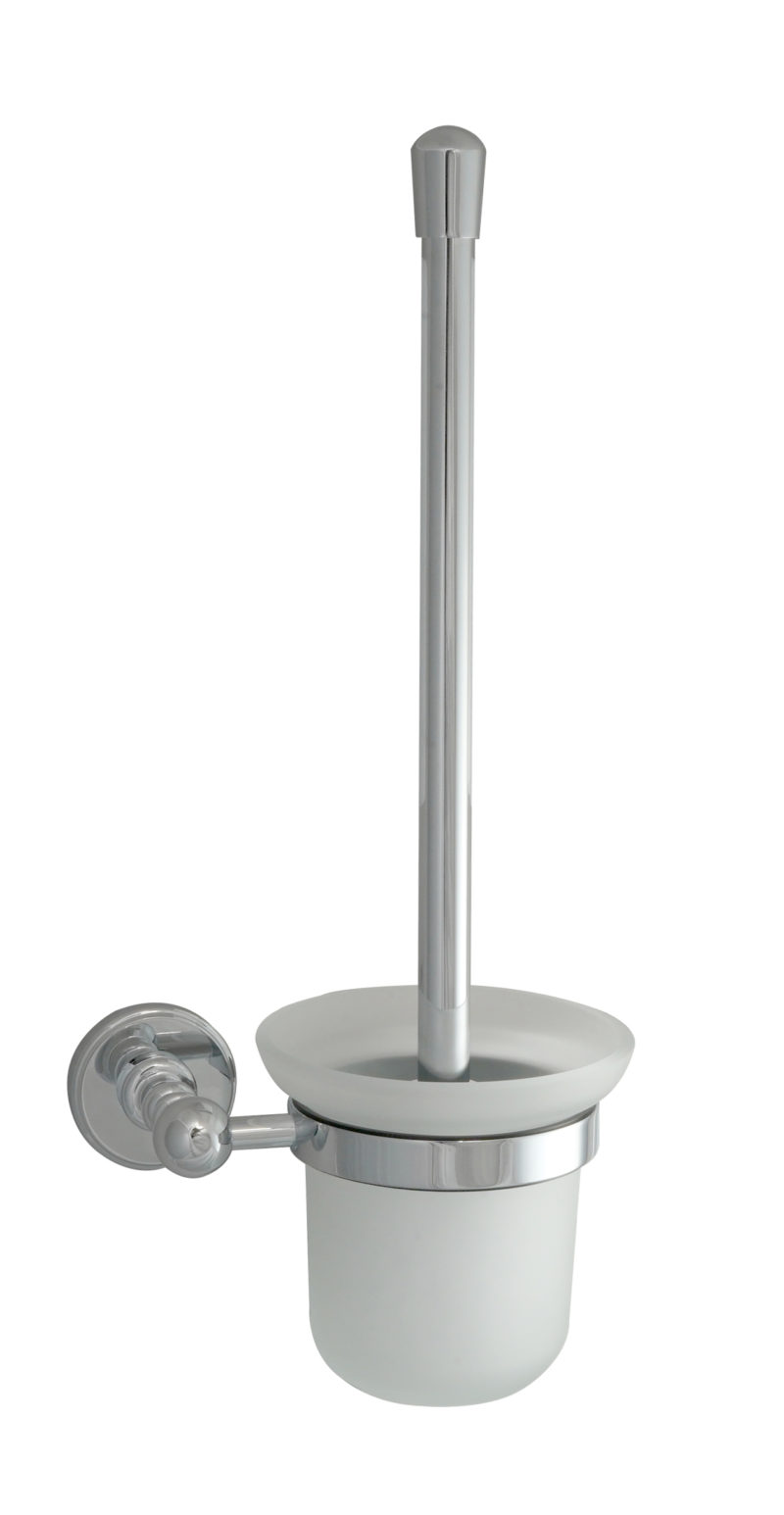 Toilet brush wall mounted frosted glass