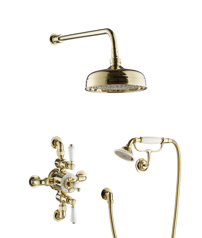 Grosvenor Exposed Thermostatic valve with 2 outlets