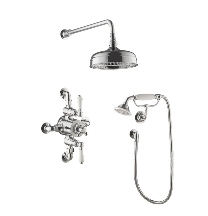 Grosvenor Exposed Thermostatic valve with 2 outlets