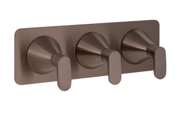 Thermostatic concealed  3 outlet shower valve (both handles included) - Image 2
