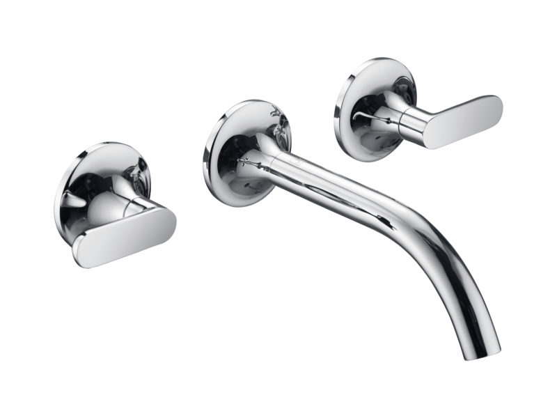 3 hole wall mounted  basin mixer (both handles included) - Image 2