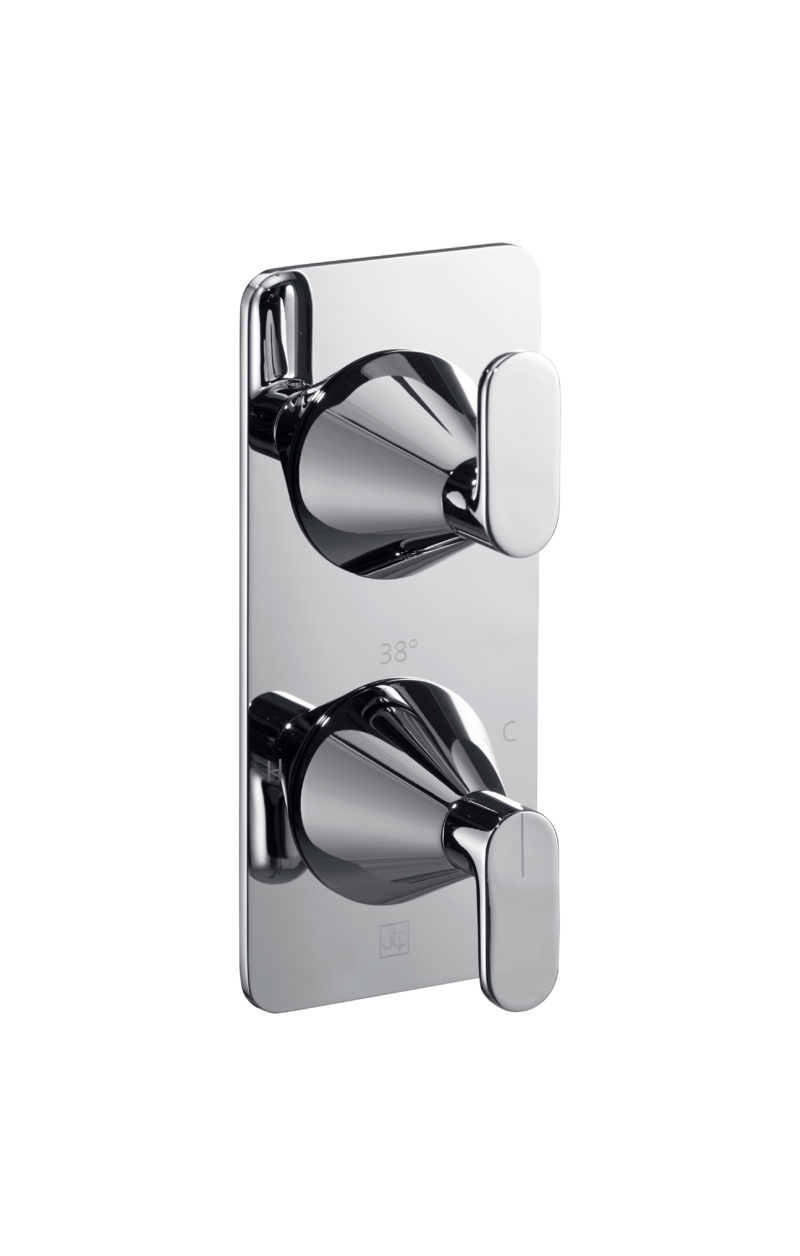 Thermostatic concealed  2 outlet shower valve (both handles included) - Image 2