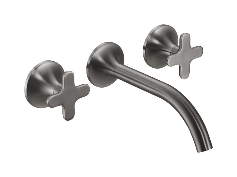 3 hole wall mounted  basin mixer (both handles included)