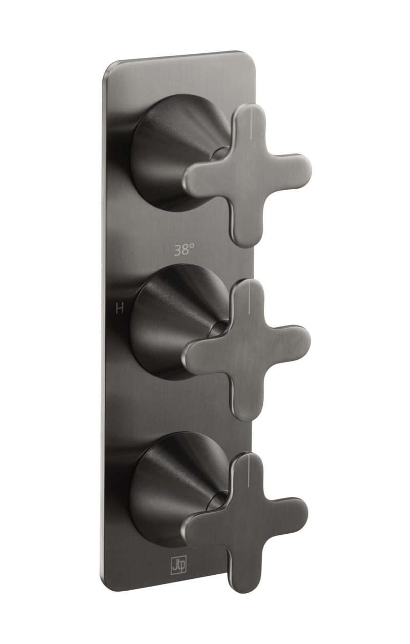 Thermostatic concealed  3 outlet shower valve  (both handles included)