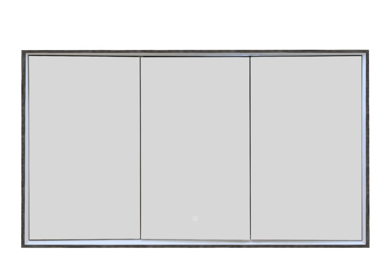 Luca Recessed Mirror Cabinet Brushed Black