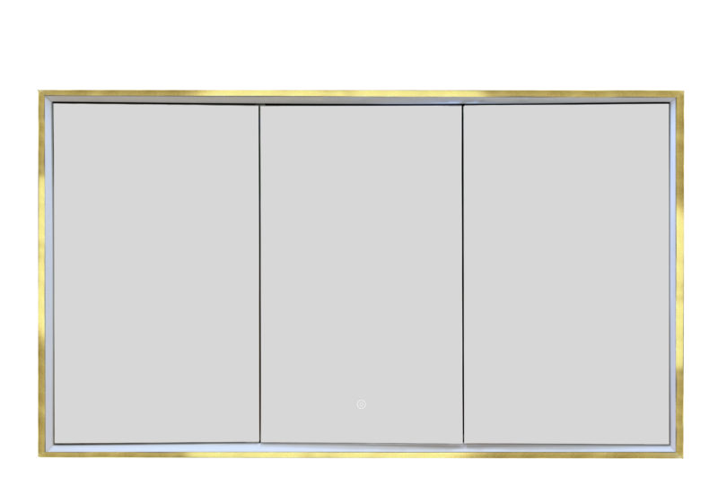Luca Recessed Mirror Cabinet Brushed Brass