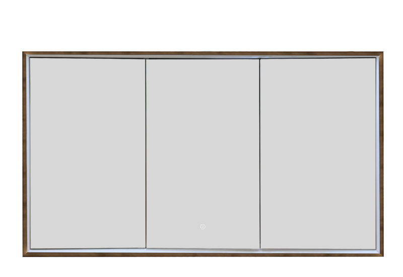 Luca Recessed Mirror Cabinet Brushed Bronze