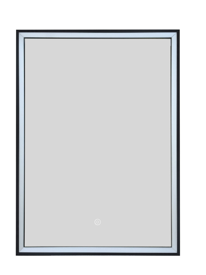 Luca Recessed Mirror Cabinet Matt Black