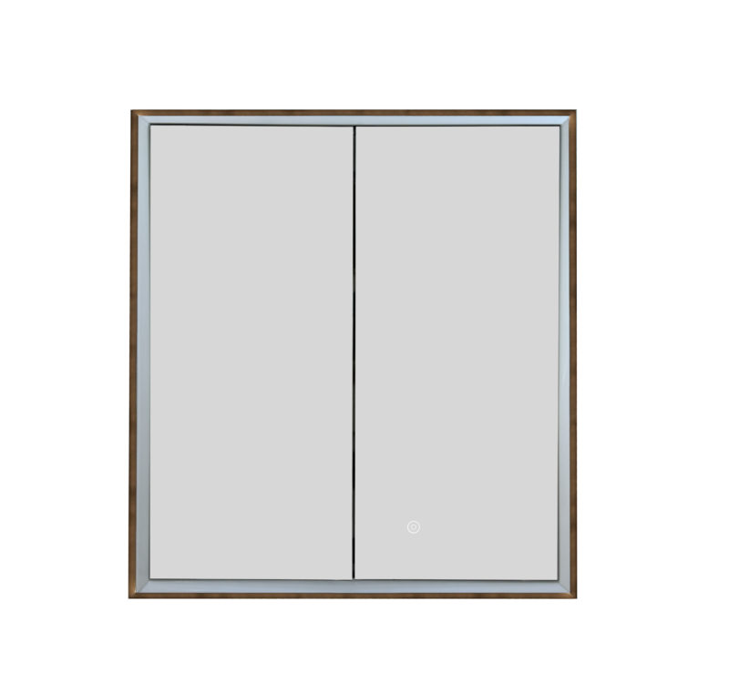 Luca Recessed Mirror Cabinet Brushed Bronze