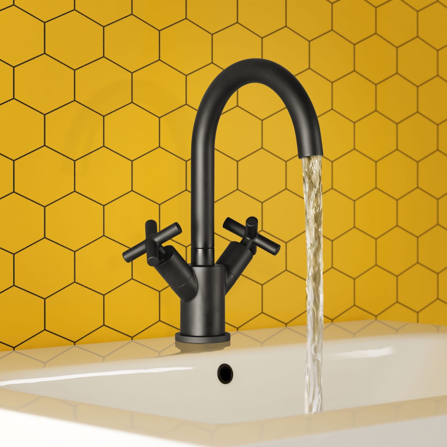 Solex Mono Deck Mounted Swivel Spout Basin Mixer - Image 2