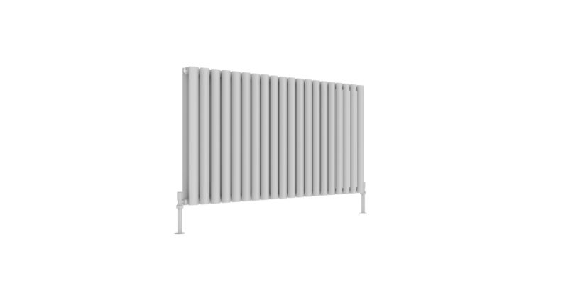 Primo Plus Radiator PRIMO WHITE OVAL DOUBLE ROOM RADIATOR HORIZONTAL 600X1200 - Just Taps