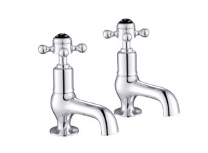 Grosvenor Black Cross Cloakroom Basin Taps