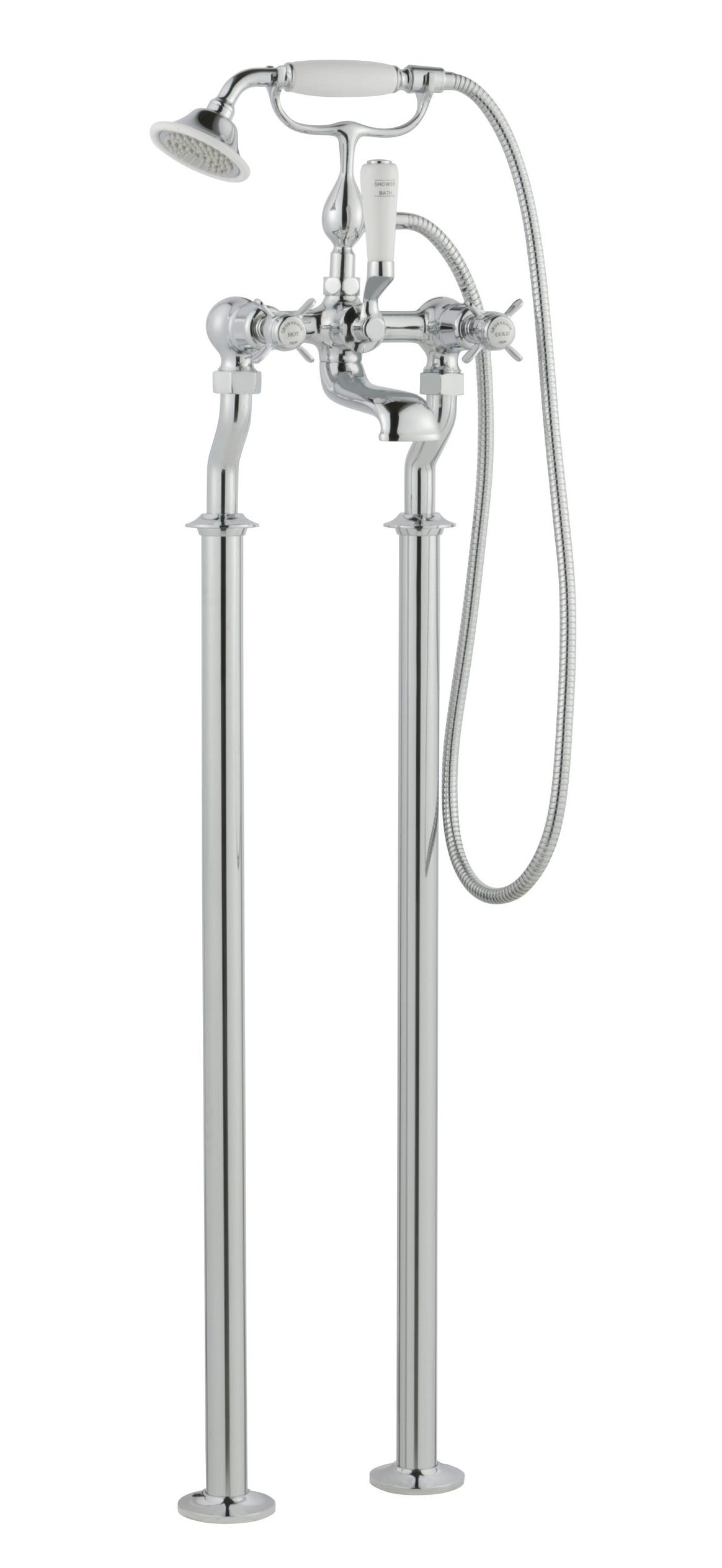 Grosvenor Pinch Floor Standing Bath Shower Mixer