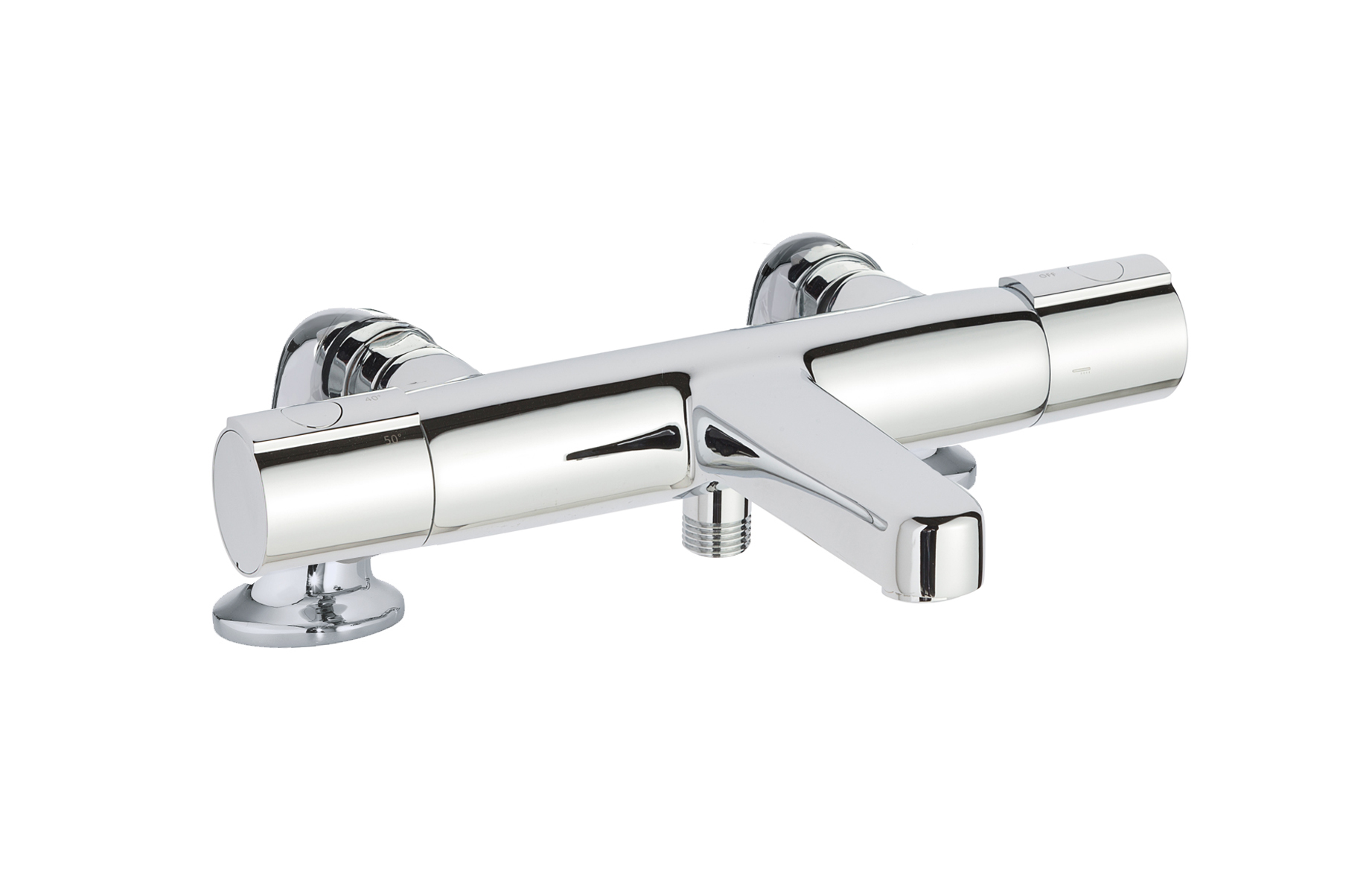 Hugo Deck Mounted Thermostatic Bath Shower Mixer Without Kit