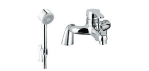 Opal Mounted Single Lever Bath and Shower Mixer With Kit