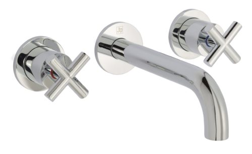 Solex 3 Hole Wall Mounted Basin Mixer