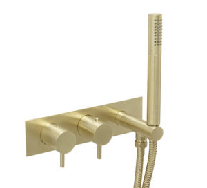 VOS thermostatic concealed 2 outlet shower valve, handset MP 0.5